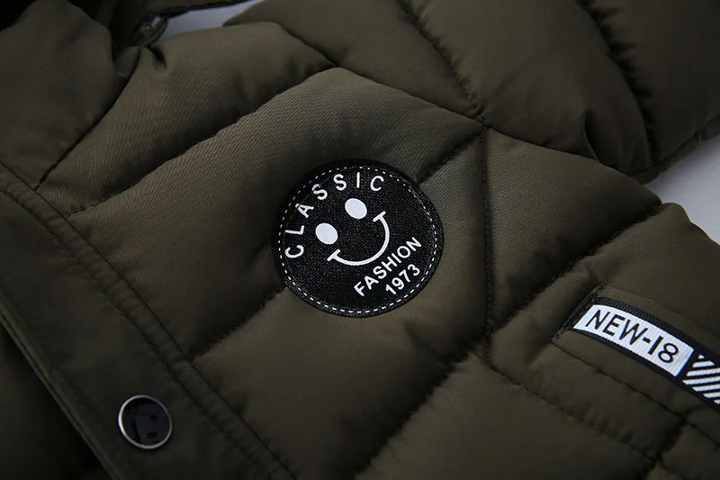 Autumn Winter Hooded Jacket for Kids - Boys & Girls Warm Fur Collar Zipper Outerwear Casual Fashion Baby Coat for Ages 2-6