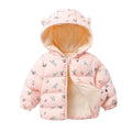 Winter Baby Kids Fleece Jacket Warm Hooded Down Outerwear