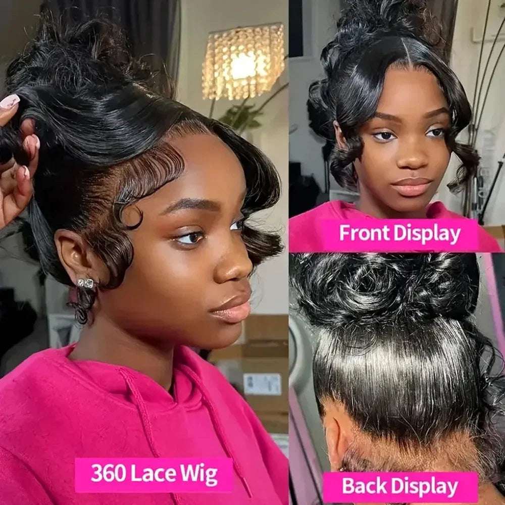 360 Full Lace Front Wig Human Hair Wigs Body Wave 13x6 13x4 HD Lace Front Wig Human Hair Pre Plucked Deep Curly Lace Frontal Wig