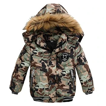Kids' Hooded Cartoon Zip Jacket – Warm Heavyweight Outerwear for Boys | Cotton-Polyester | Ages 2–6 (2T–6T) | 8 Designs