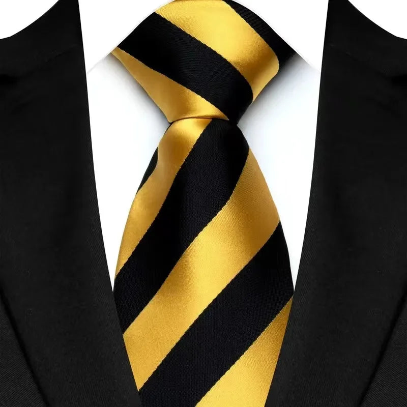 Men's Silk-Feel Necktie – 8cm Knit Polyester | Solid Colours | 18 Shades | Business & Formal Wear