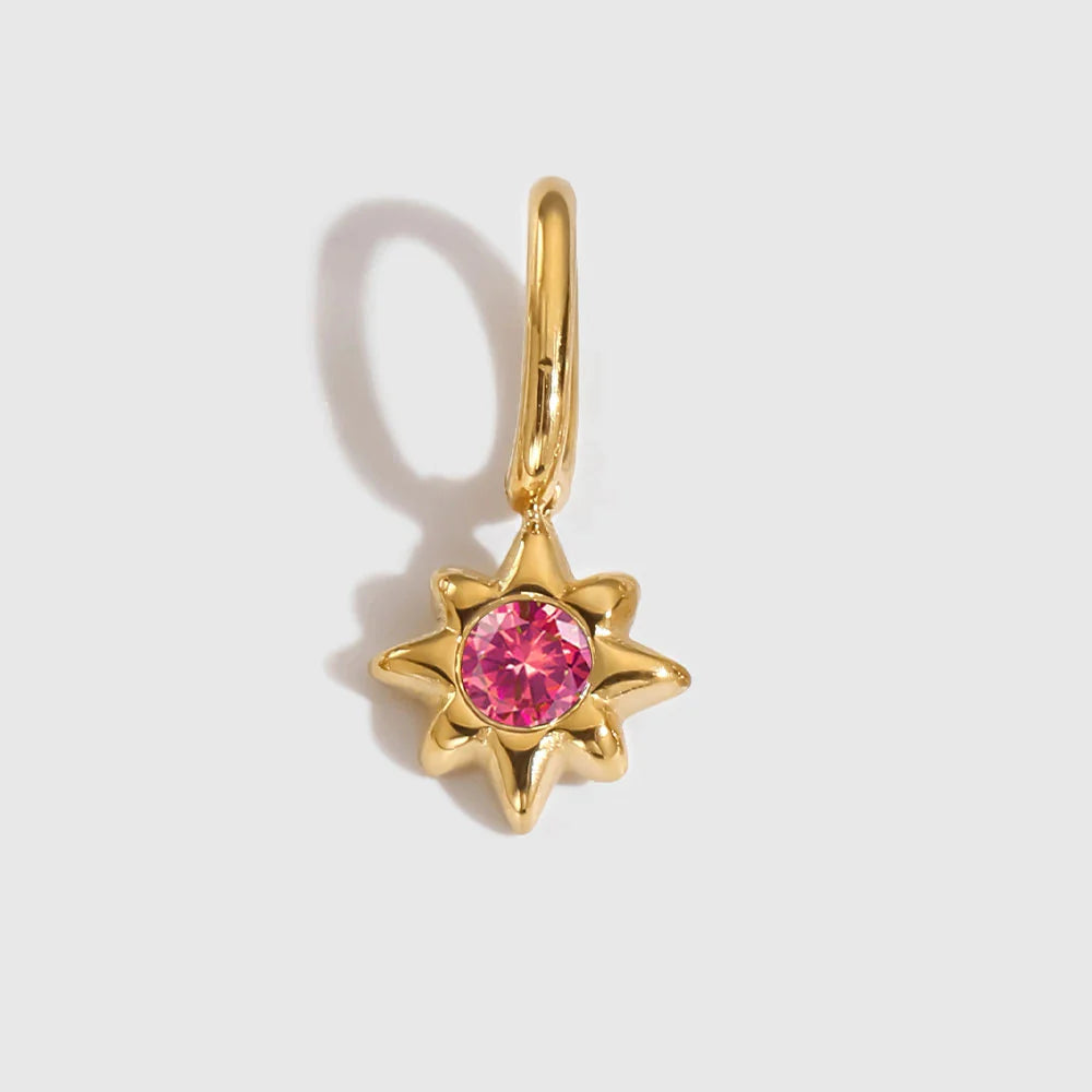 Star Pendant Birthstones Charms