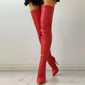Women’s Over Knee Stretch Boots – 11cm High Heel