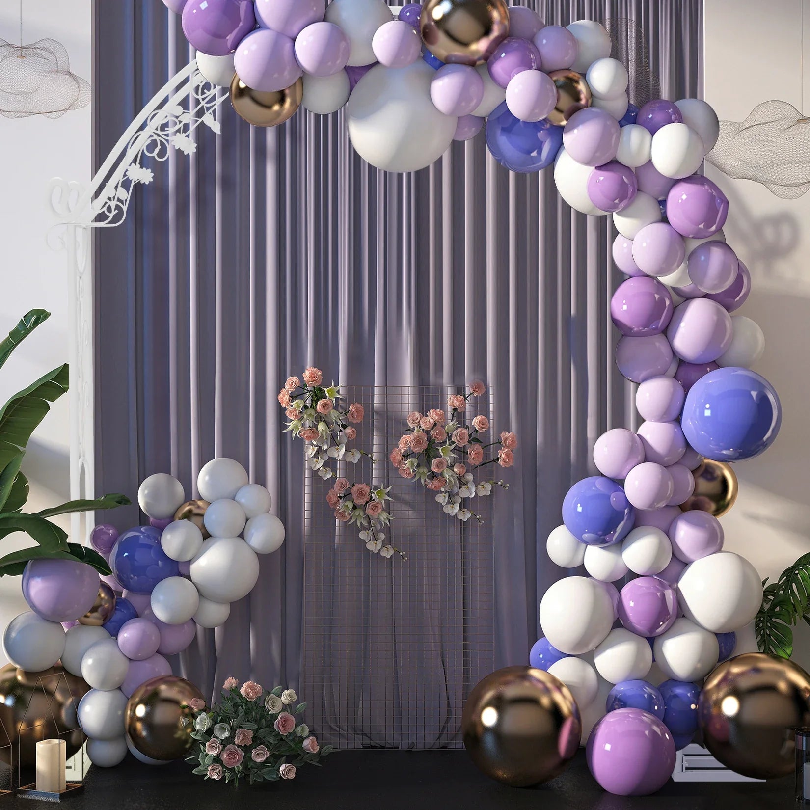 Heavy Duty Metal Wedding Arch, Garden Arbor, Trellis, Archway, Pergola, Balloon Decor Backdrop Stand