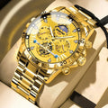 Luxury Men's Watches Trend Fashion Original Quartz Watch for Man Flywheel Style