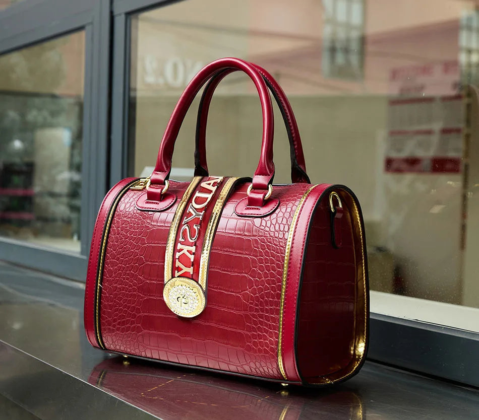 Large-capacity Women's Boston Barrel Handbags