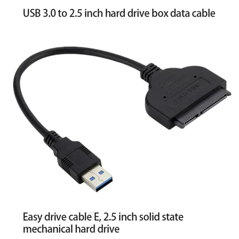 USB 3.0 2.0 SATA 3 Cable Sata Up To 6 Gbps To USB 3.0 Adapter Support 2.5 Inch External HDD SSD Hard Drive 22 Pin Sata III Cable
