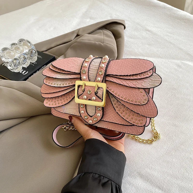 Handmade Rivet Butterfly Wing Crossbody Bag | Women's Designer Shoulder Bag | 8 Colours