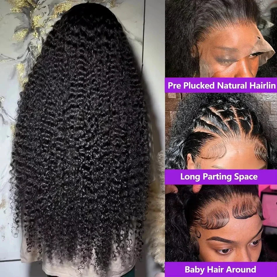 Hd 250 % Loose Deep Wave 30 38 40 Inch 13x6 HD Lace Frontal Human Hair Wigs Brazilian PrePlucke Water Curly 13x4 Lace Front Wig