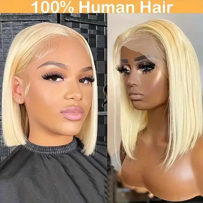 613 Blonde Bob Wig Human Hair 13x4 Lace Front Wigs Human Hair Pre Plucked