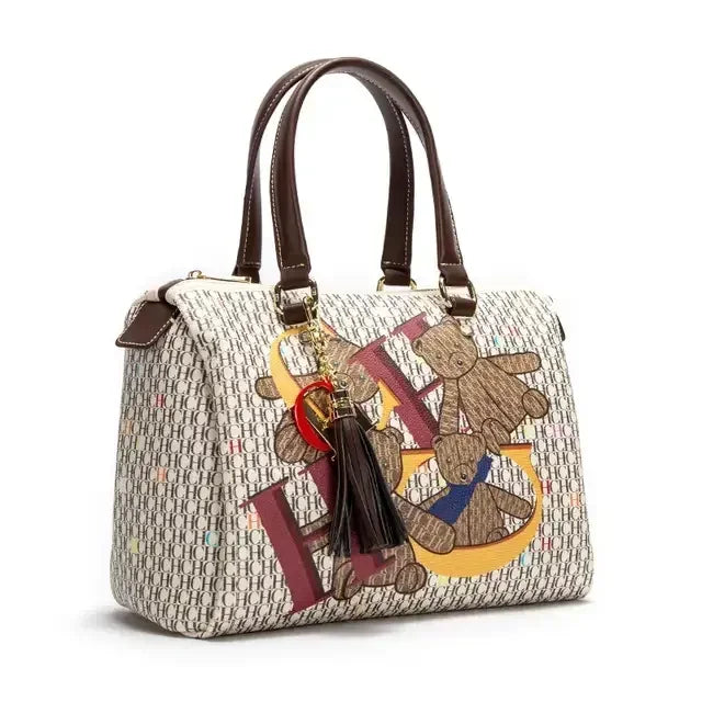Women's Commuter Crossbody Colorful Printed Monogram Bag