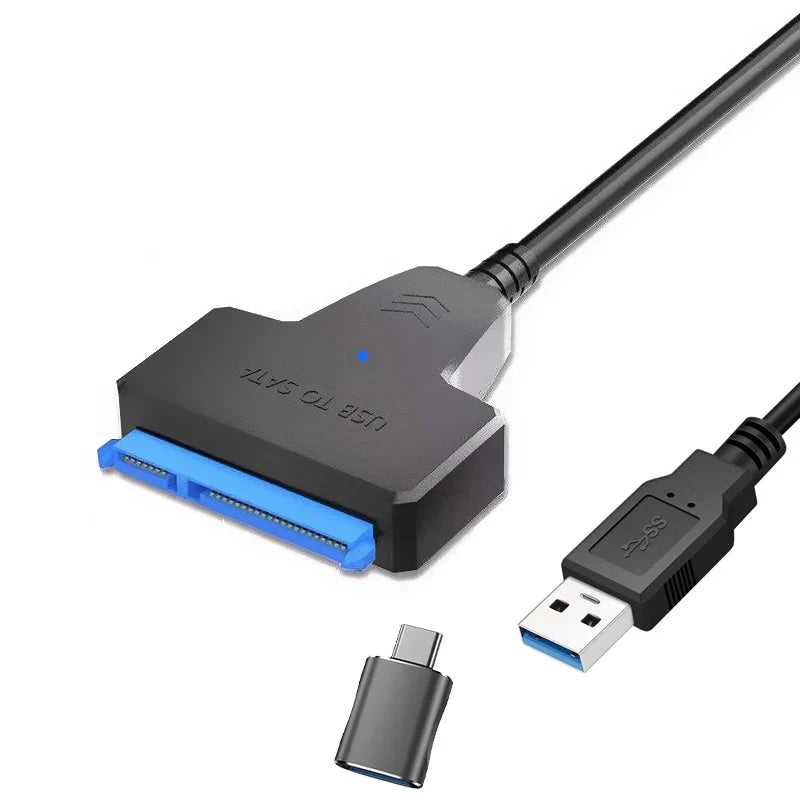 Sata To USB 3.0 Cable Adapter With 12V 2A Power Supply For 2.5 3.5 Inch SSD HDD Hard Drive Disk External Connector 22Pin