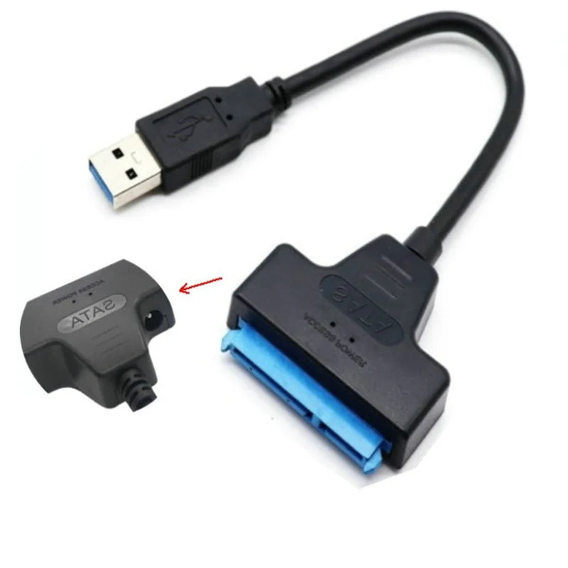 USB 3.0 to Sata III Cord SATA to USB 3.0 Cable Up to 6 Gbps for 3.5 2.5 Inch External HDD SSD Hard Drive SATA 3 22 Pin Adapter