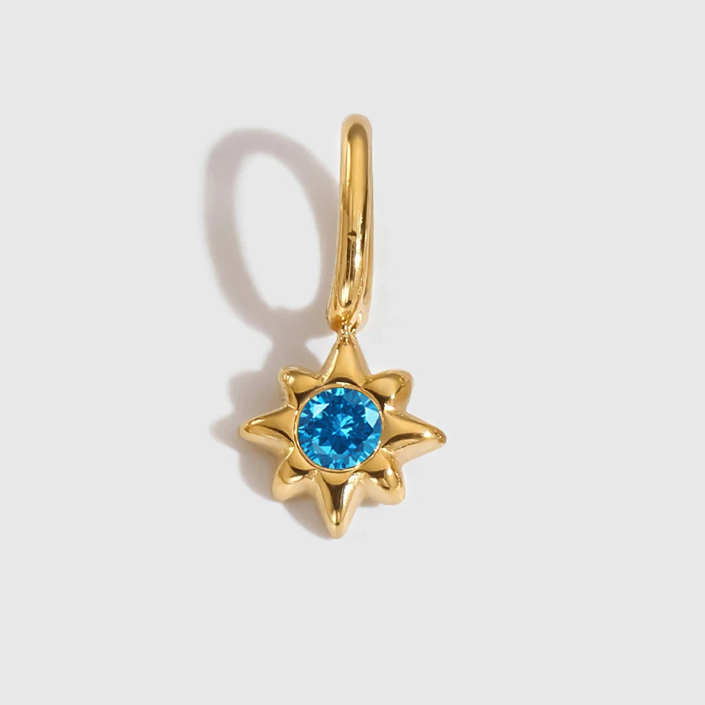 Star Pendant Birthstones Charms