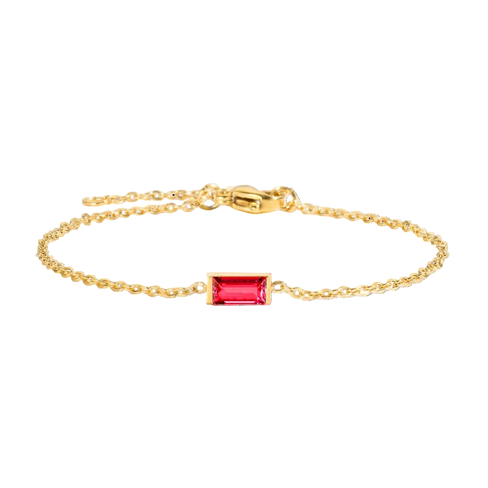 Square Birthstone Bracelet