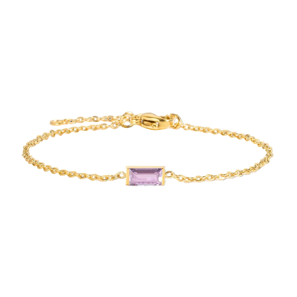 Square Birthstone Bracelet