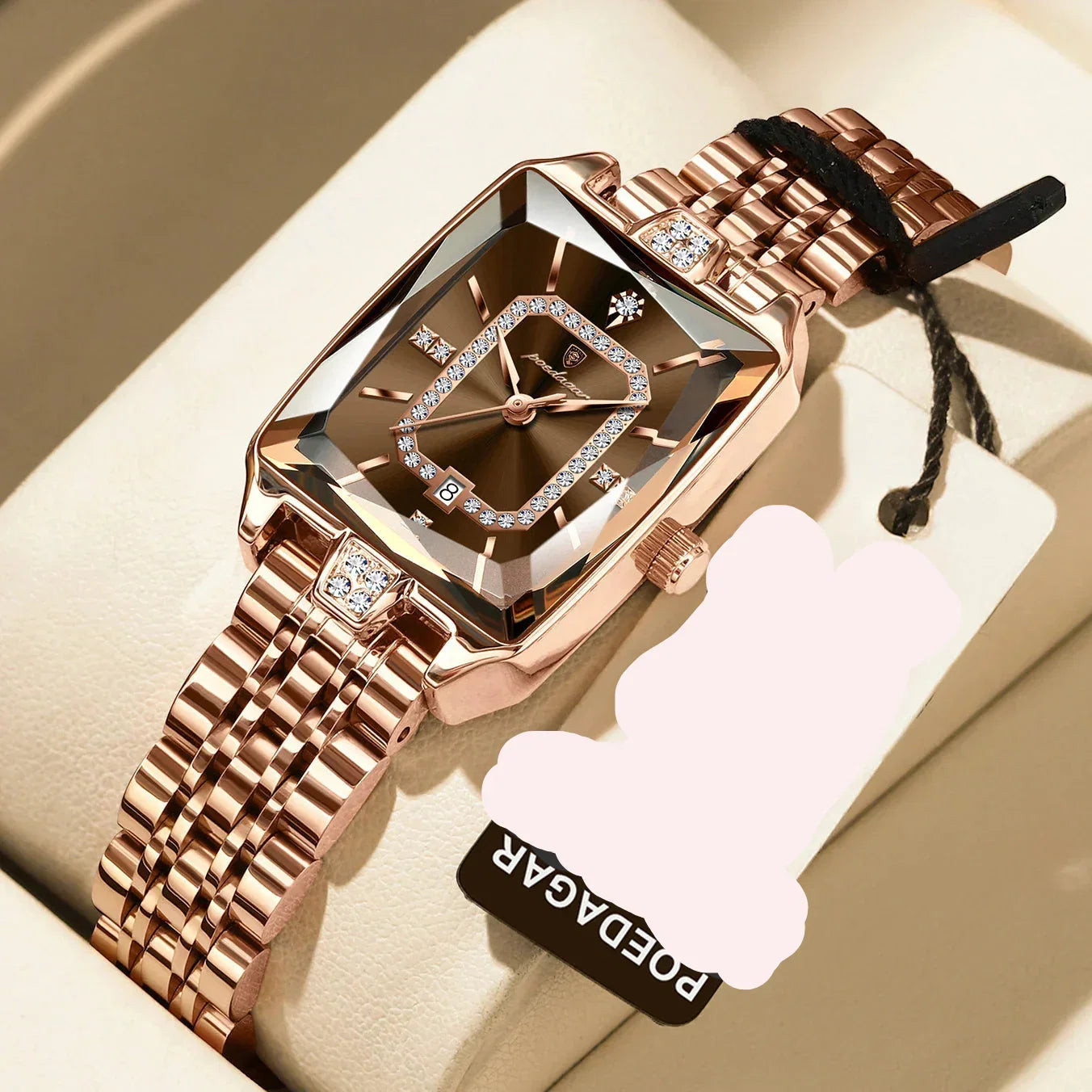 Luxury Elegant Watch For Women Date Waterproof Rectangle Ladies Watch