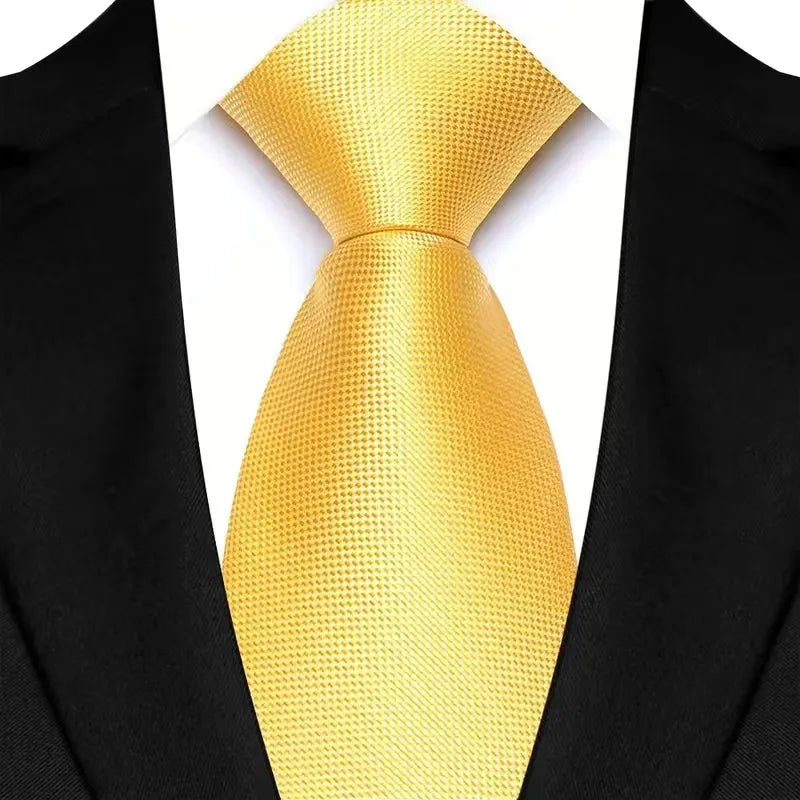 Men's Silk-Feel Necktie – 8cm Knit Polyester | Solid Colours | 18 Shades | Business & Formal Wear