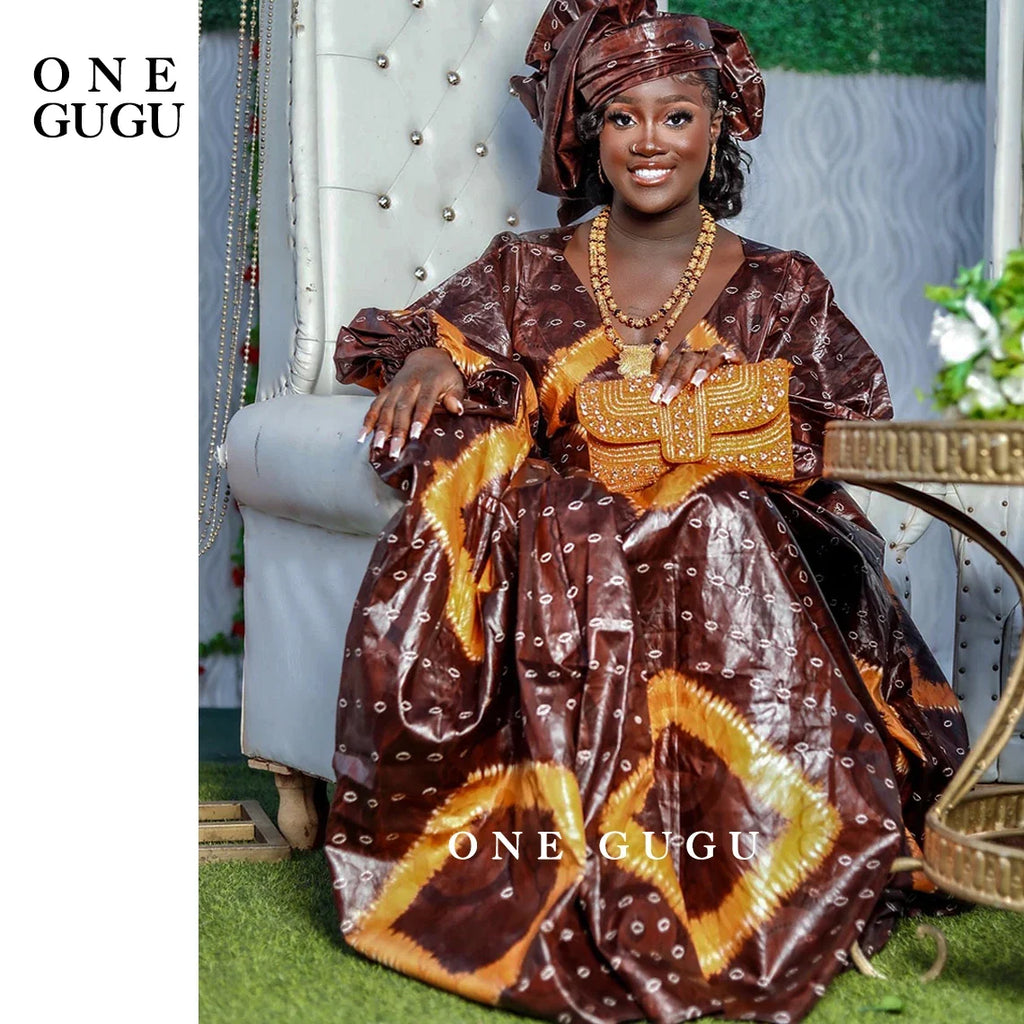 Perfumed First Quality African Dashiki Basin Dress Unique Cuff Design Nigerian Print Bazin RicheWedding Party Boubou Robe