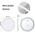 Anti-fog LED Bathroom Mirror Circle Backlit HD Wall Mounted Vanity Mirror Shatterproof 3 Colors Lights Adjust