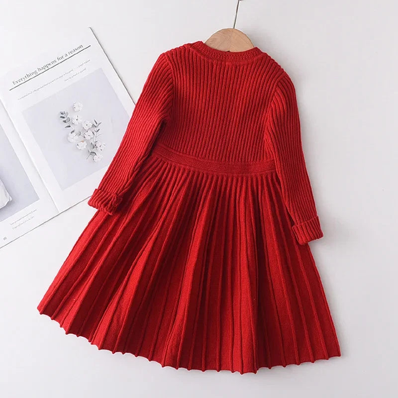 Girls’ Turtleneck Tutu Party Dress — Cotton Blend | Knee-Length | Sizes 2T–6T