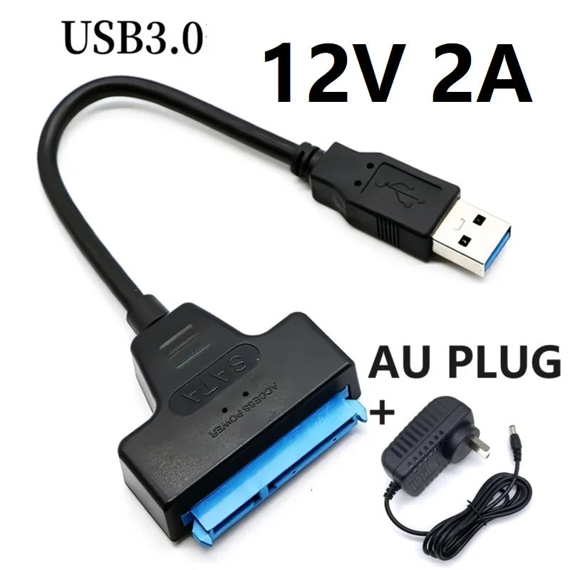 USB 3.0 to Sata III Cord SATA to USB 3.0 Cable Up to 6 Gbps for 3.5 2.5 Inch External HDD SSD Hard Drive SATA 3 22 Pin Adapter