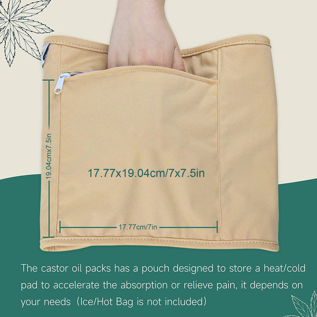 Reusable Bamboo Castor Oil Pack - Body Wrap (Up to 40" Waist)