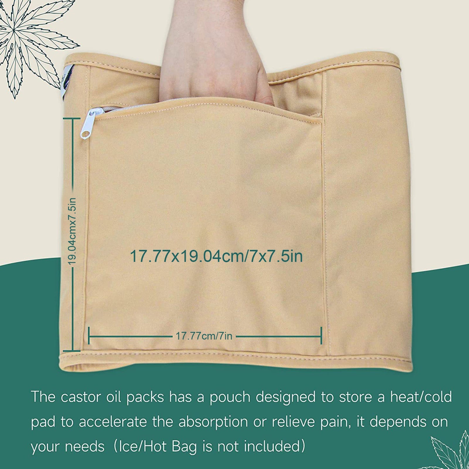 Reusable Bamboo Castor Oil Pack - Body Wrap (Up to 40" Waist)