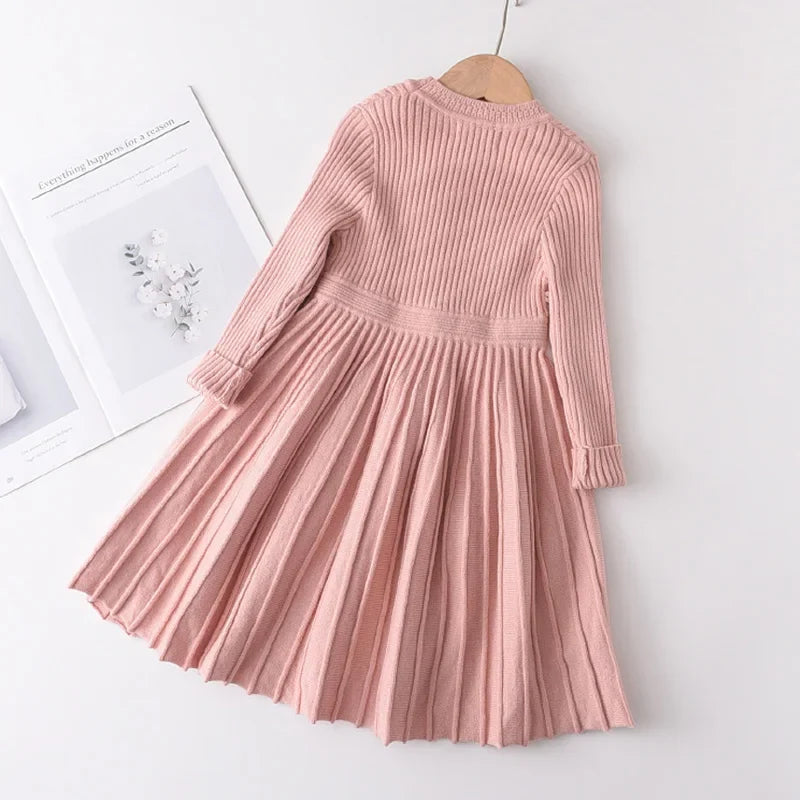 Girls’ Turtleneck Tutu Party Dress — Cotton Blend | Knee-Length | Sizes 2T–6T