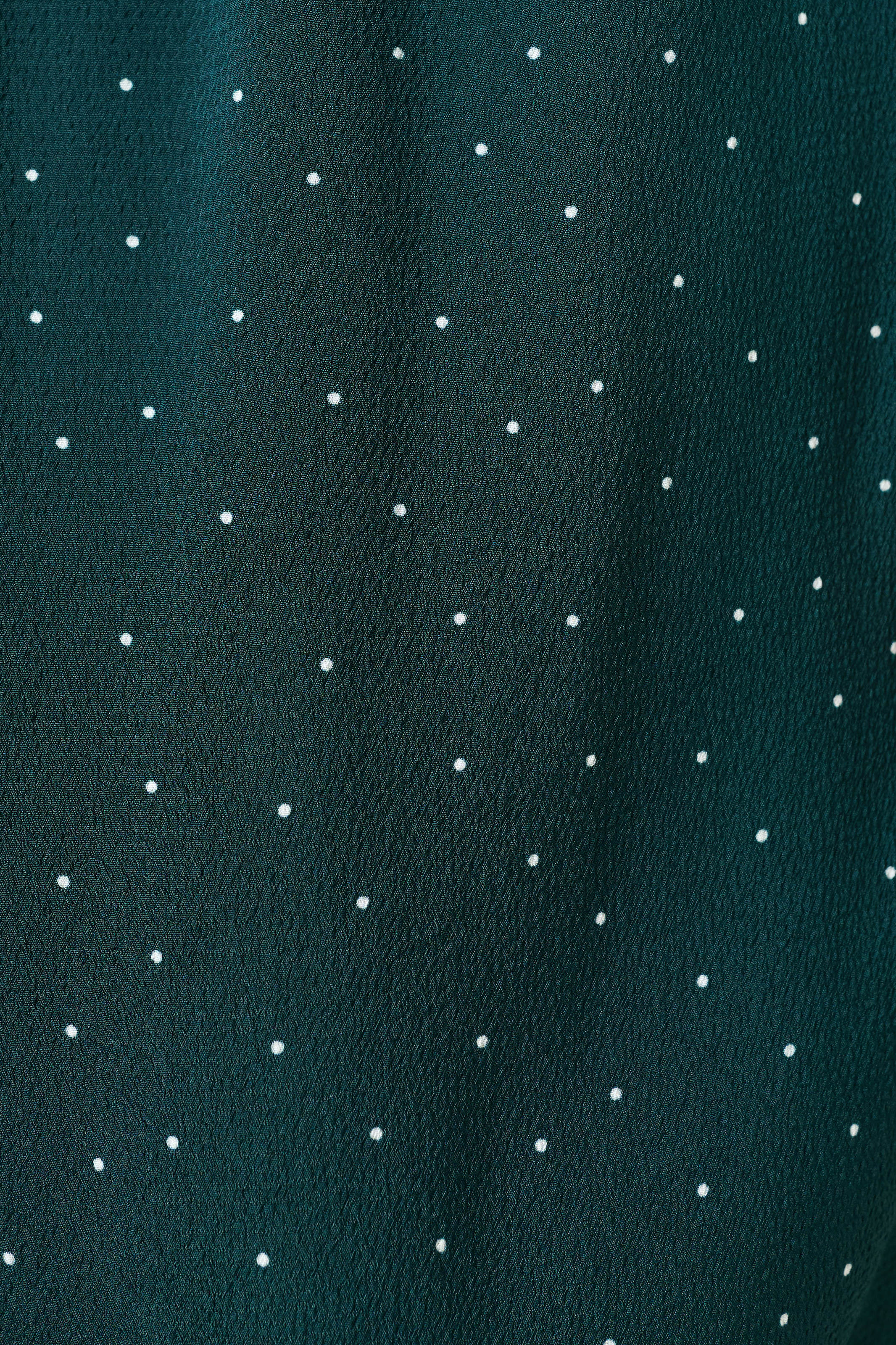 Saro Micro Dot Dark Green Bias Midi Skirt