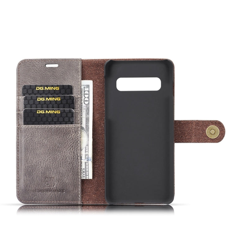 DG.MING Crazy Horse Texture Flip Detachable Magnetic Leather Case for Samsung Galaxy S10, with Holder & Card Slots & Wallet, Galaxy S10, For Samsung Galaxy S10