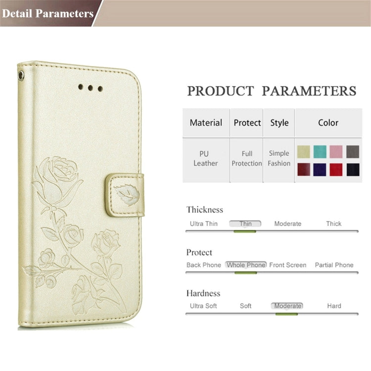 For Galaxy J3 (2017) / J330 (EU Version) Roses Pressed Flower Pattern Horizontal Flip Leather Case with Holder & Card Slots & Wallet, For Samsung Galaxy J3 (2017) / J330 (EU Version), For Galaxy J3 (2017) / J330 (EU Version)