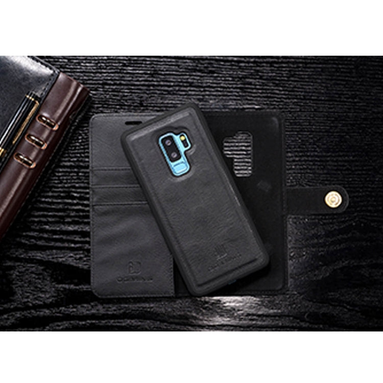 DG.MING for Galaxy S9+ Crazy Horse Texture Horizontal Flip Detachable Magnetic Protective Case with Holder & Card Slots & Wallet, Galaxy S9+