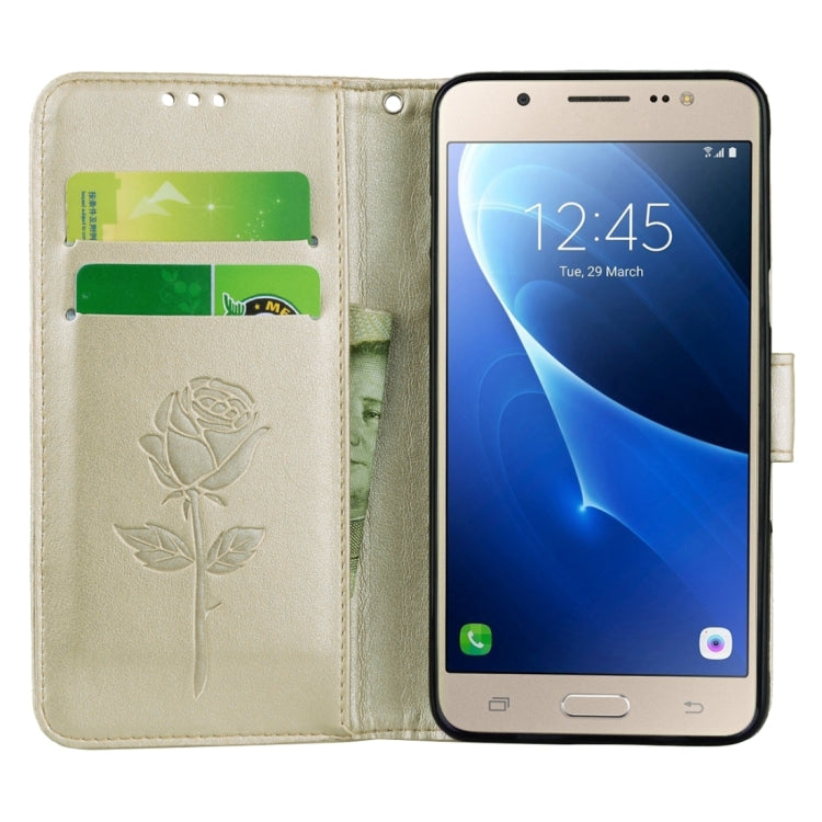 For Galaxy J5 (2016) / J510 Roses Pressed Flowers Pattern Flip Leather Case with Holder & Card Slots & Wallet, For Samsung Galaxy J5 (2016) / J510, For Galaxy J5 (2016) / J510