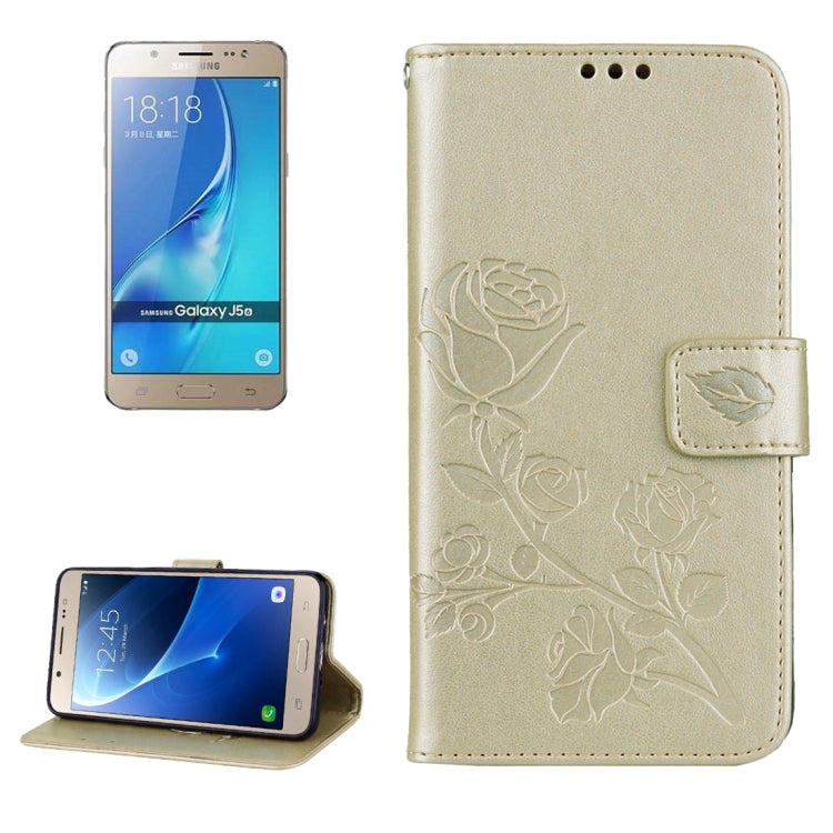 For Galaxy J5 (2016) / J510 Roses Pressed Flowers Pattern Flip Leather Case with Holder & Card Slots & Wallet, For Samsung Galaxy J5 (2016) / J510, For Galaxy J5 (2016) / J510