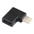 8 Pin Male to USB-C / Type-C Female Elbow Charging Adapter, 8 Pin Male to USB-C / Type-C Female