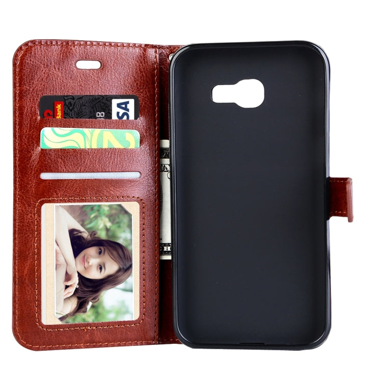 For Galaxy A5 (2017) / A520 Crazy Horse Texture Horizontal Flip PU Leather Case with Holder & Card Slots & Wallet & Photo Frame & Lanyard & Magnetic Buckle, For Galaxy A5 (2017)