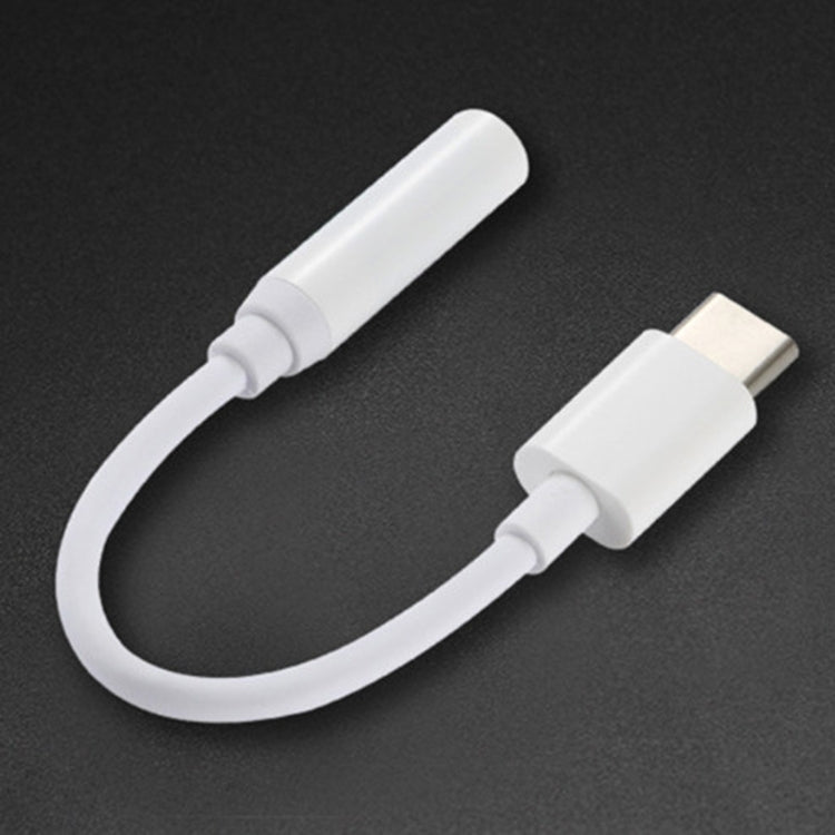 12.5cm USB-C / Type-C Male to 3.5mm Audio Female Adapter Converter(White)