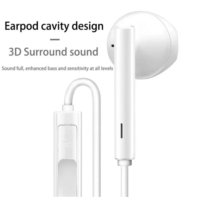 USB-C / Type-C Interface Stereo Music Earphone(White)