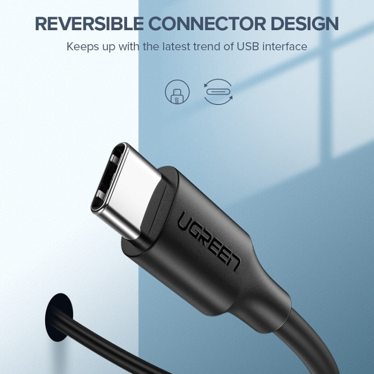 UGREEN 3A Max Output USB to USB-C / Type-C PVC Fast Charging Sync Data Cable, Length: 1.5m (White)