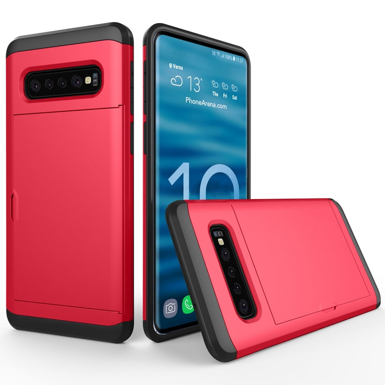 Shockproof Rugged Armor Protective Case for Galaxy S10, with Card Slot, Galaxy S10, For Galaxy S10