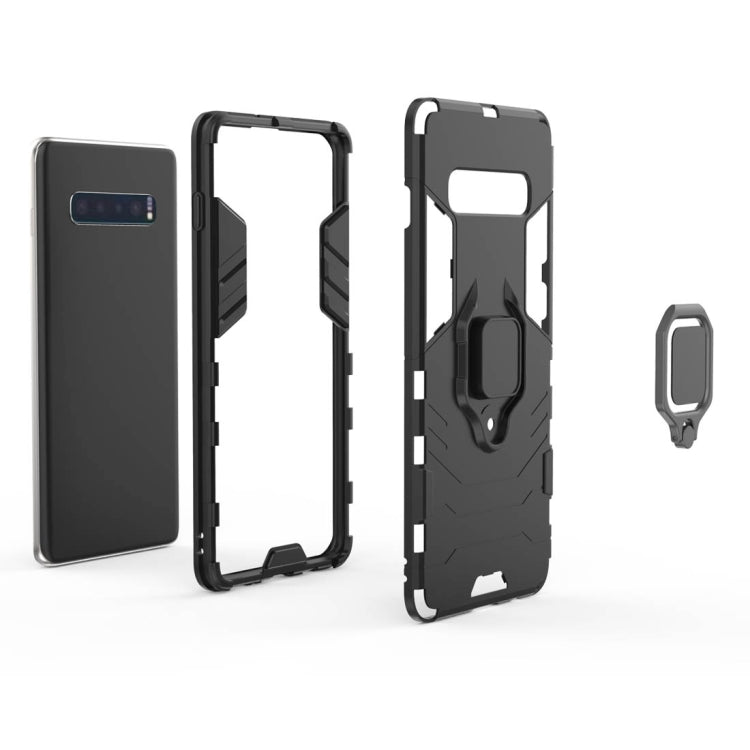 PC + TPU Shockproof Protective Case for Samsung Galaxy S10 Plus, with Magnetic Ring Holder, For Samsung Galaxy S10 Plus, For Galaxy S10 Plus