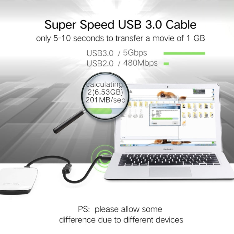Ugreen 1.5m USB 3.0 Male to Female Data Sync Super Speed Transmission Extension Cord Cable, Length: 1.5m