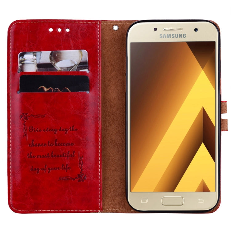 For Samsung Galaxy A5 (2017) Business Style Oil Wax Texture Horizontal Flip Leather Case with Holder & Card Slots & Wallet, For Galaxy A5 (2017)
