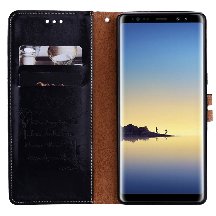 For Samsung Galaxy Note 8 Business Style Oil Wax Texture Horizontal Flip Leather Case with Holder & Card Slots & Wallet, For Galaxy Note 8