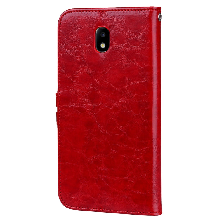 For Galaxy J3 (2017) / J330 (EU Version) Business Style Oil Wax Texture Horizontal Flip Leather Case with Holder & Card Slots & Wallet, For Galaxy J3 (2017) / J330 (EU Version)
