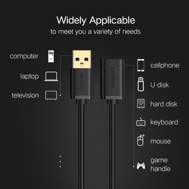 Ugreen 3m USB 3.0 Male to Female Data Sync Super Speed Transmission Extension Cord Cable