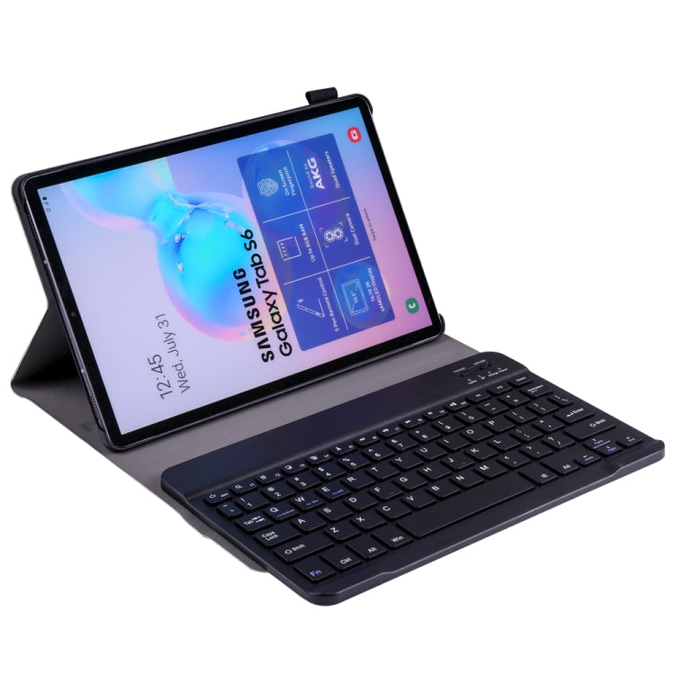 A860 For Samsung Galaxy Tab S6 10.5 inch T860 / T865 Detachable Bluetooth Keyboard Tablet Case with Pen Holder Elastic Strap(Black)
