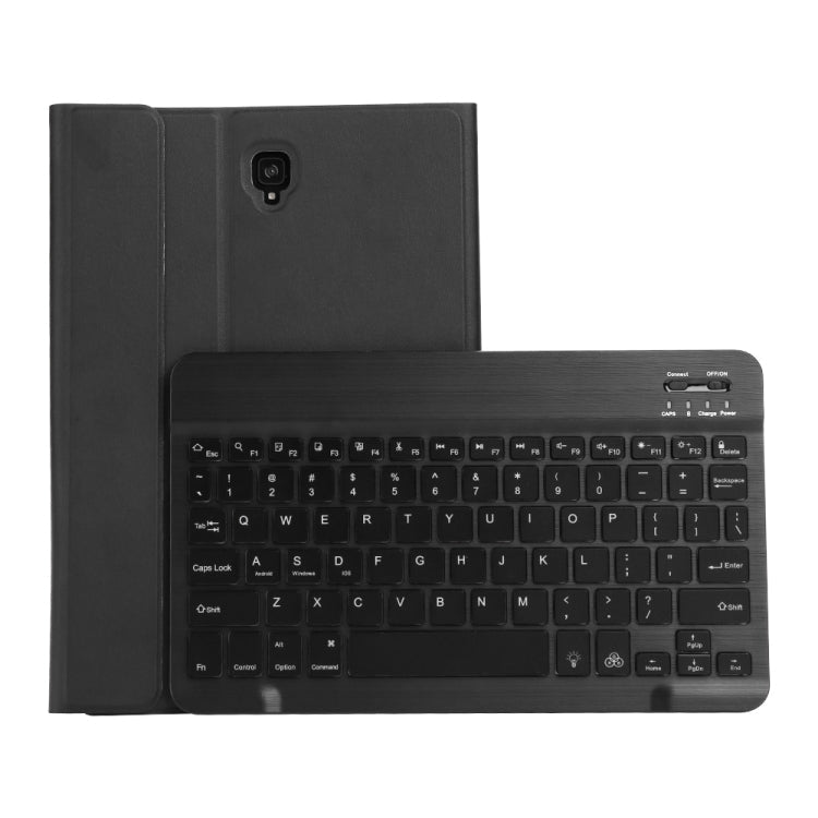 ST830S Bluetooth 3.0 Fine Wool Texture PU Leather ABS Detachable Seven-color Backlight Bluetooth Keyboard Leather Tablet Case for Samsung Galaxy Tab S4 10.5 inch T830 / T835, with Pen Slot & Holder