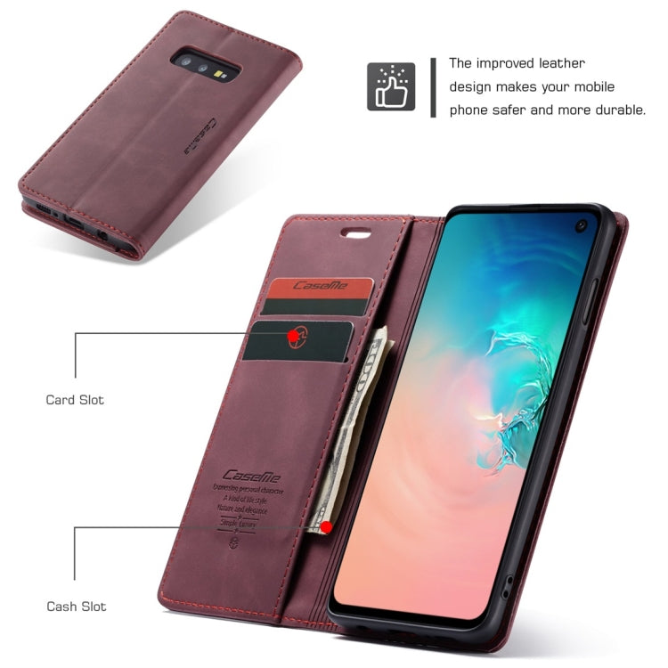 CaseMe-013 Multifunctional Retro Frosted Horizontal Flip Leather Case for Galaxy S10 E, with Card Slot & Holder & Wallet, For Galaxy S10 E